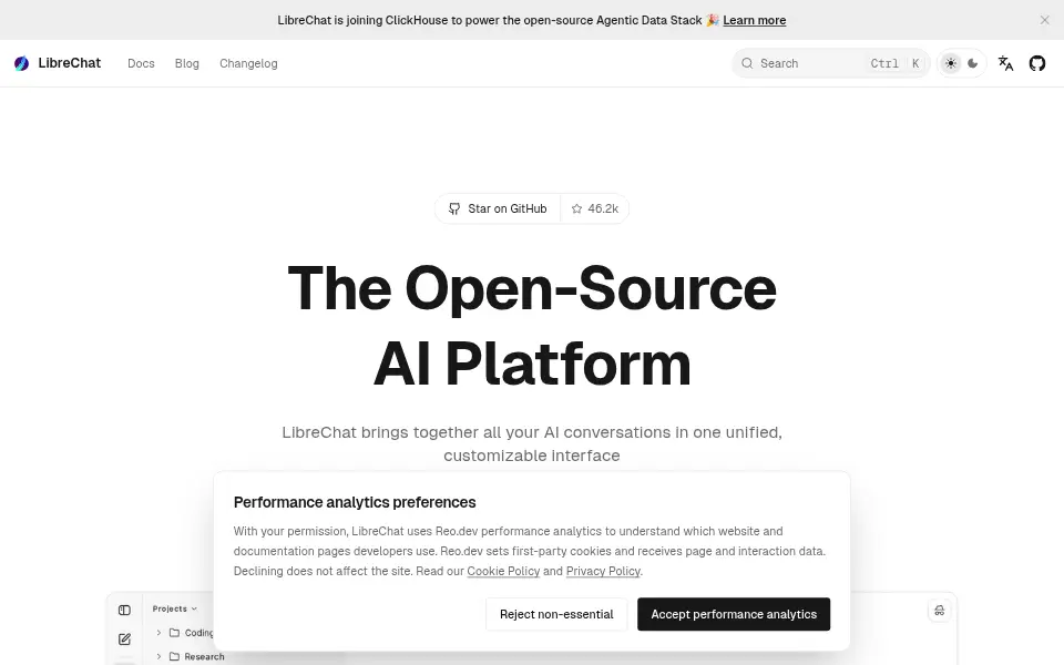 Preview of LibreChat