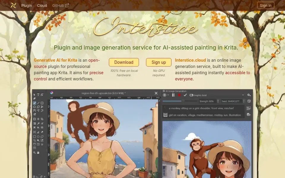 Preview of Krita AI Diffusion
