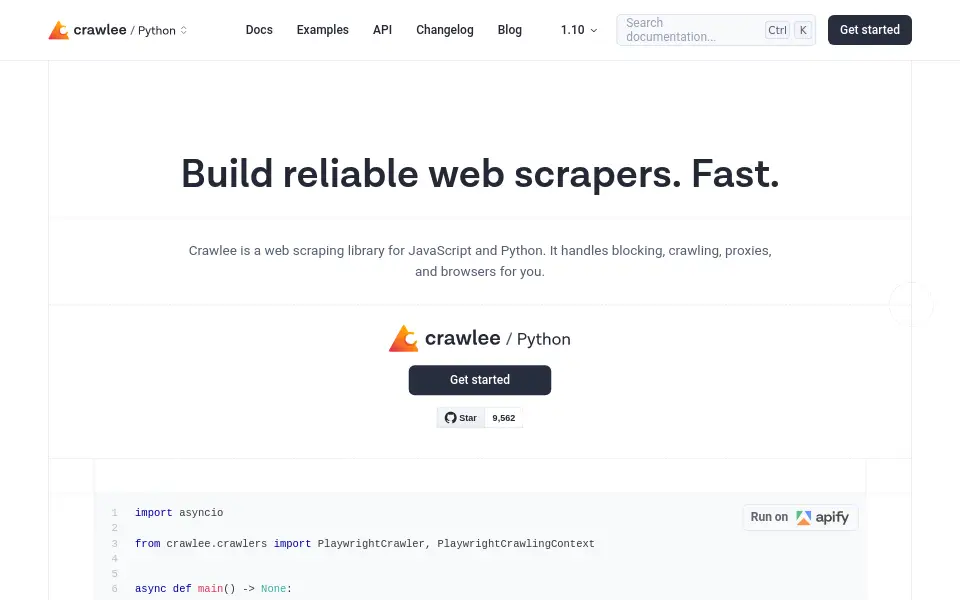 Preview of Crawlee for Python