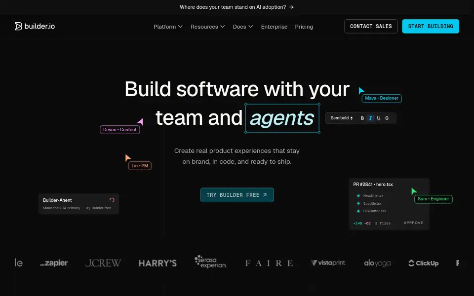 Preview of Builder.io