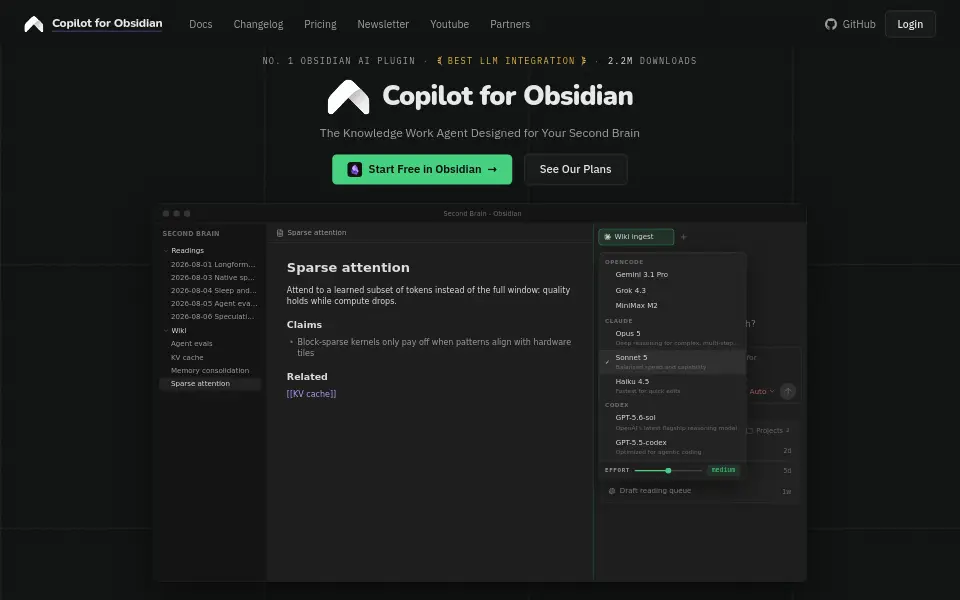 Preview of Copilot for Obsidian