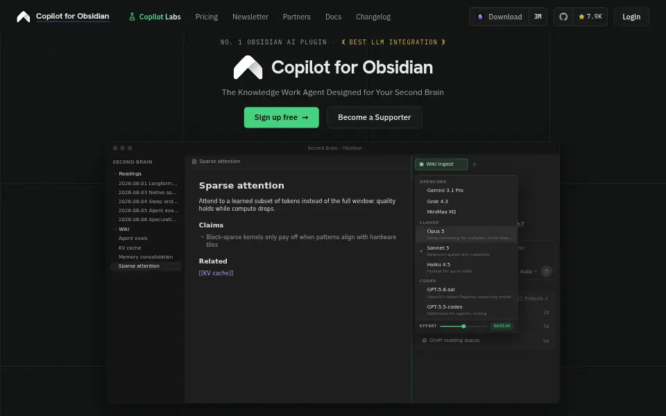 Preview of Copilot for Obsidian
