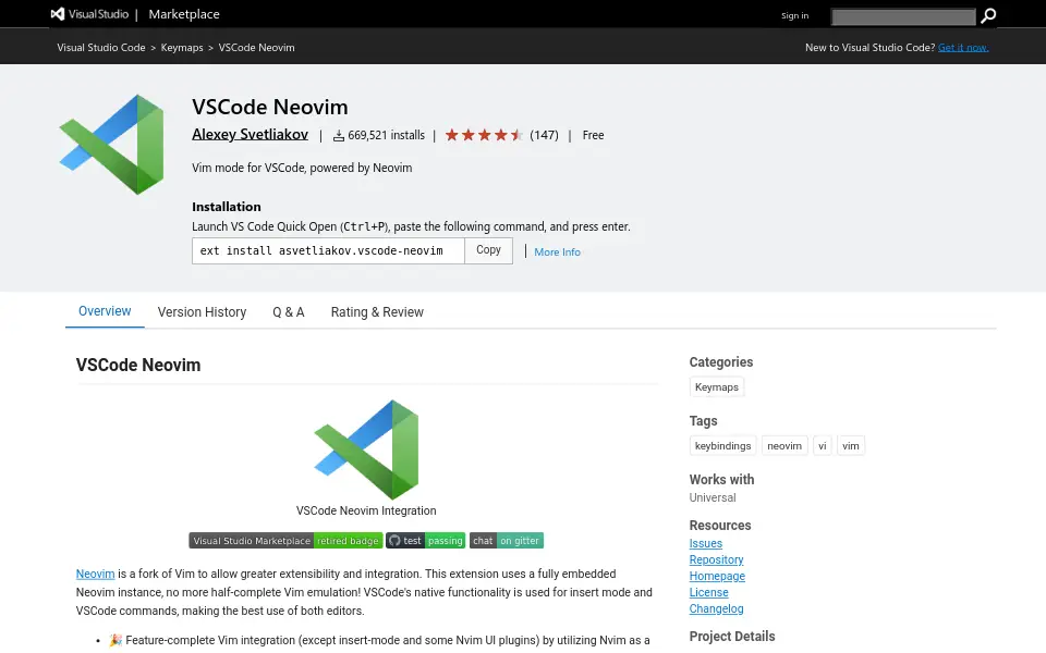 Preview of VSCode Neovim