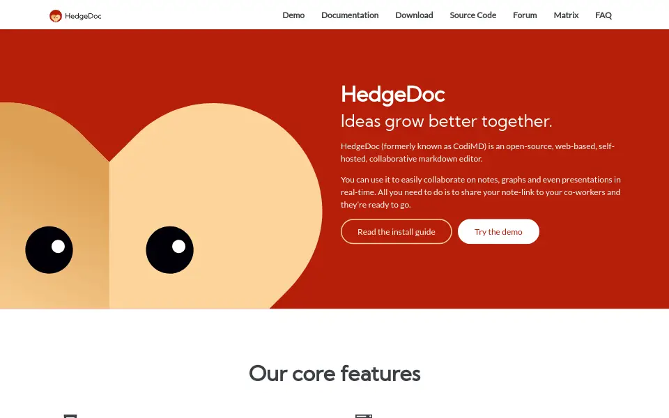 Preview of HedgeDoc