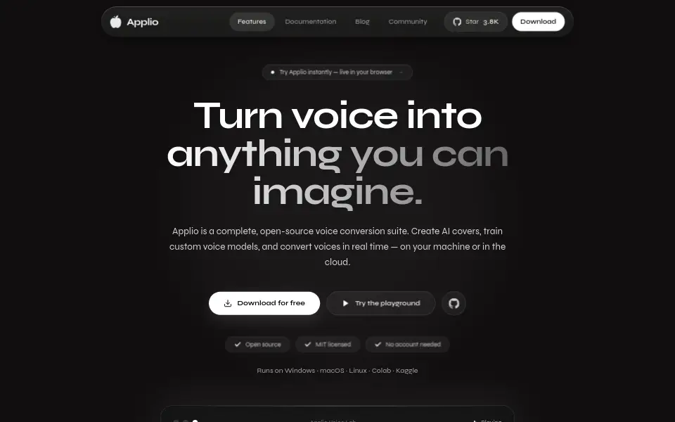 Preview of Applio