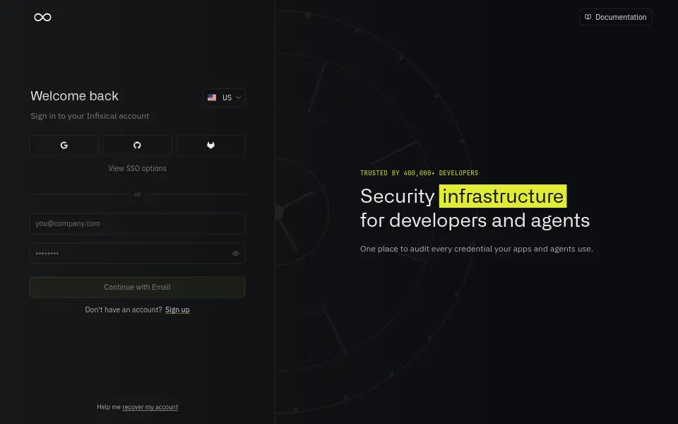 Preview of infisical