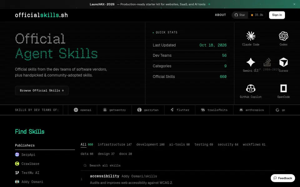 Preview of awesome-agent-skills