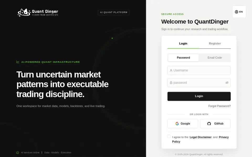 Preview of QuantDinger