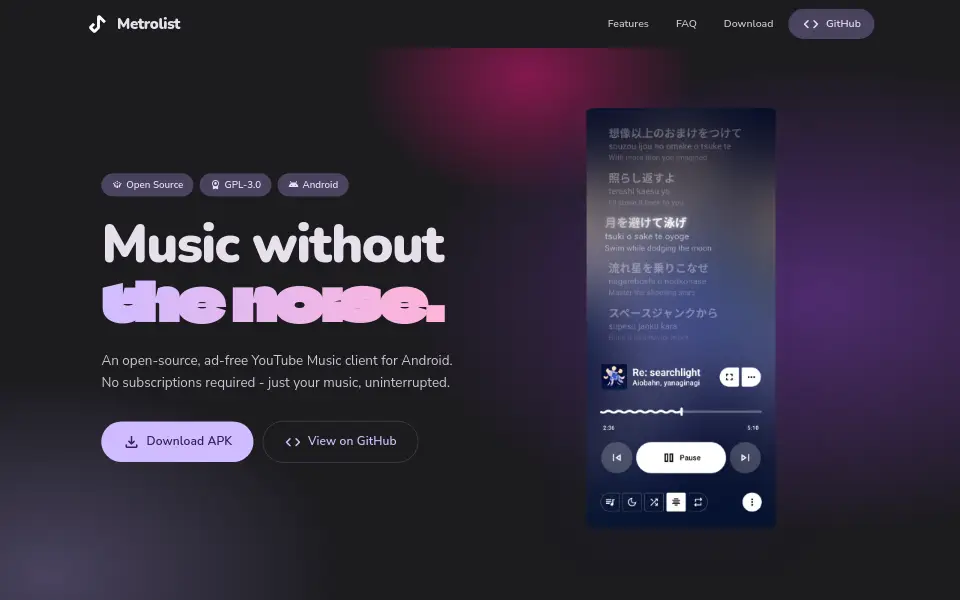 Preview of Metrolist