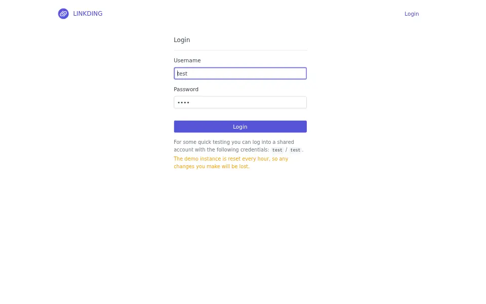 Preview of linkding