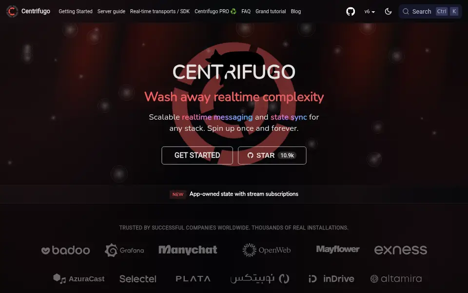 Preview of centrifugo