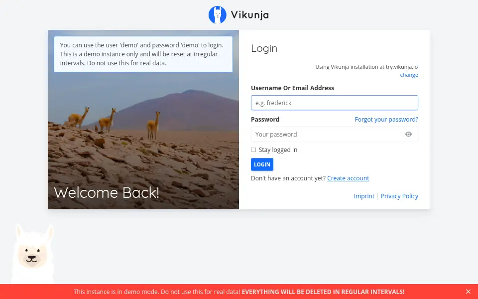 Preview of vikunja