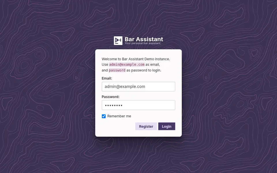 Preview of bar-assistant