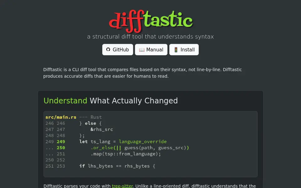 Preview of difftastic