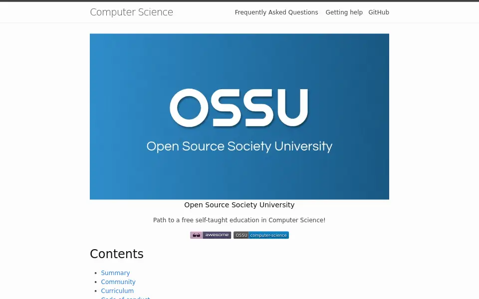 Preview of OSSU Computer Science