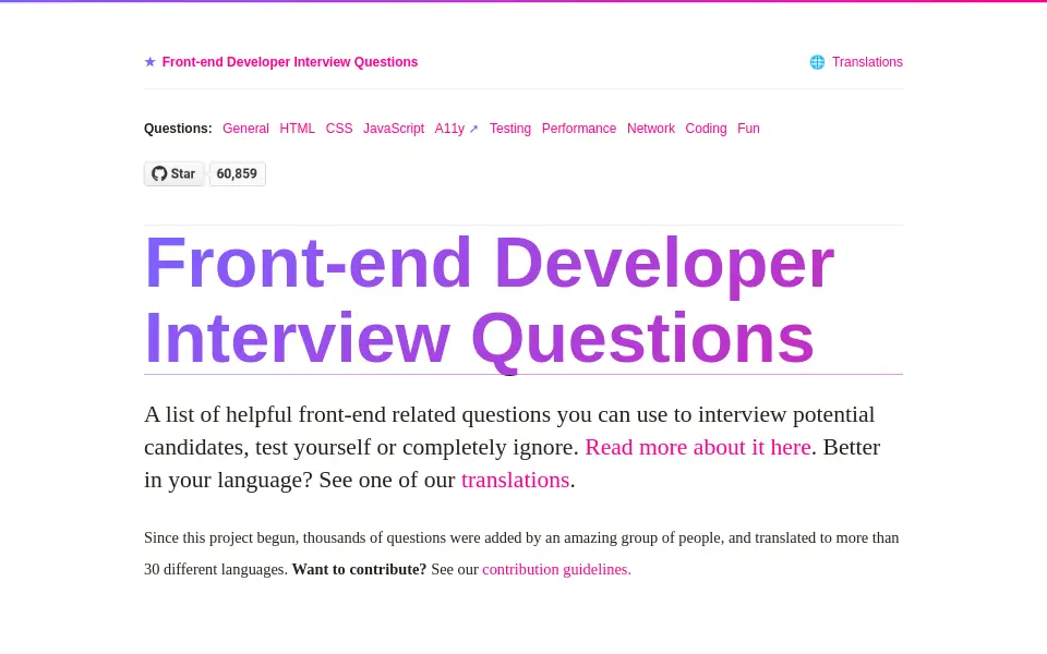 Preview of Front-end Interview Questions