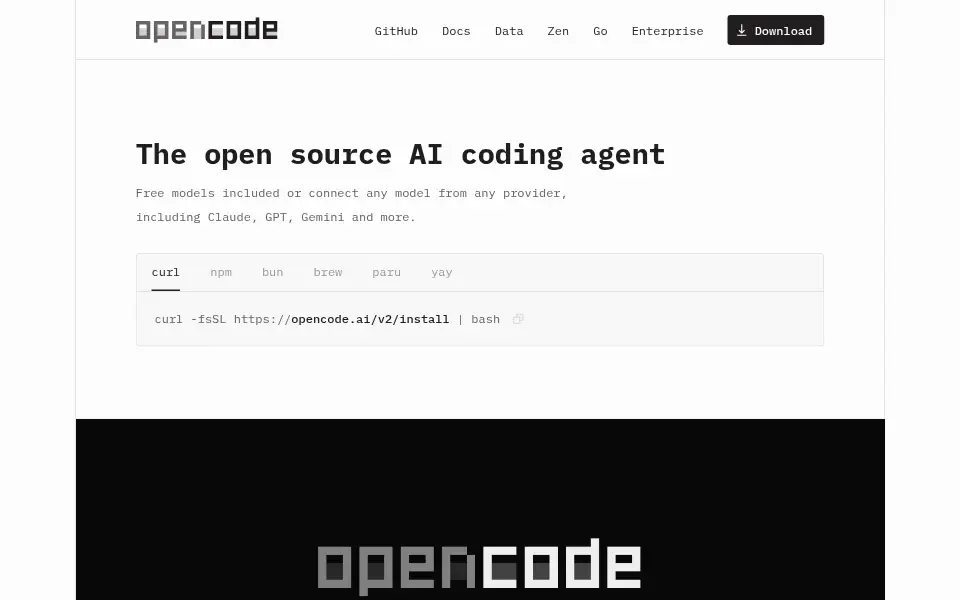 Preview of OpenCode