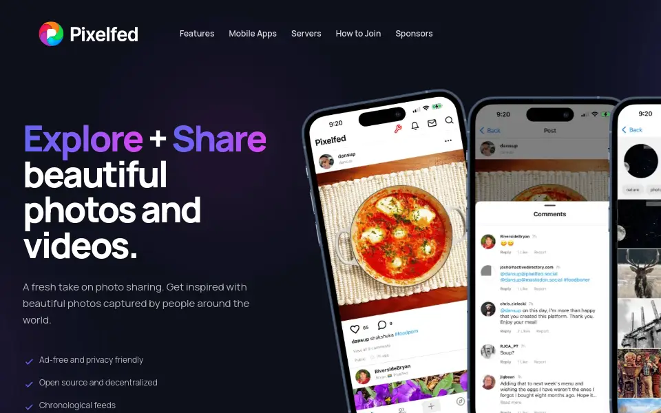 Preview of pixelfed