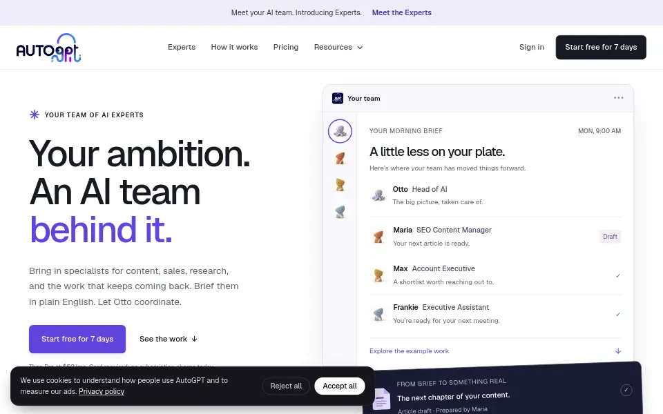 Preview of AutoGPT