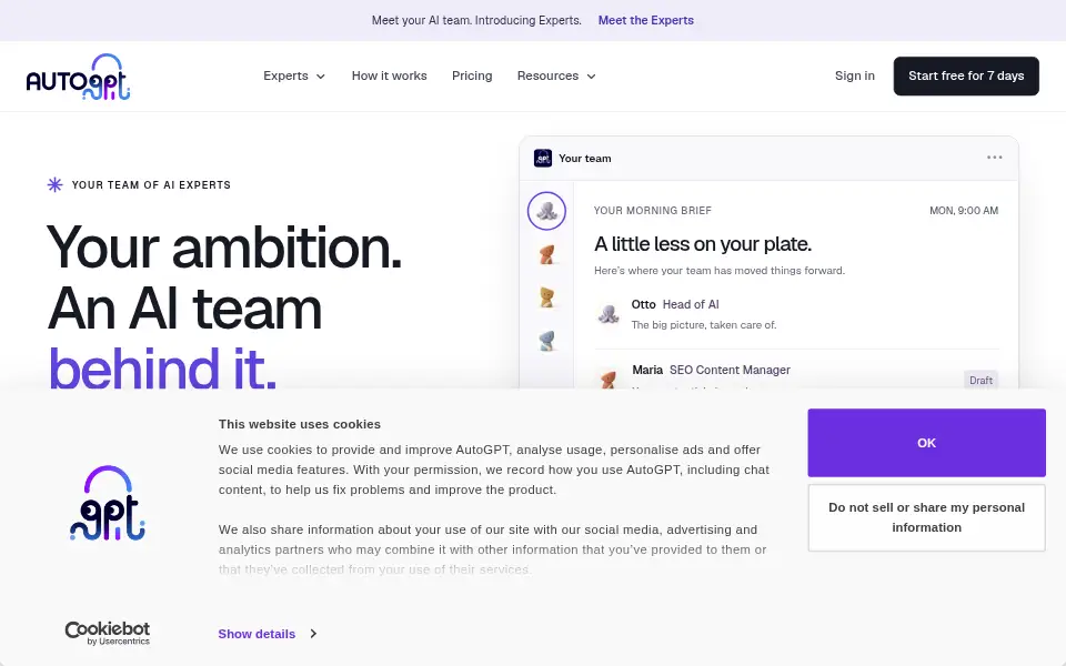 Preview of AutoGPT