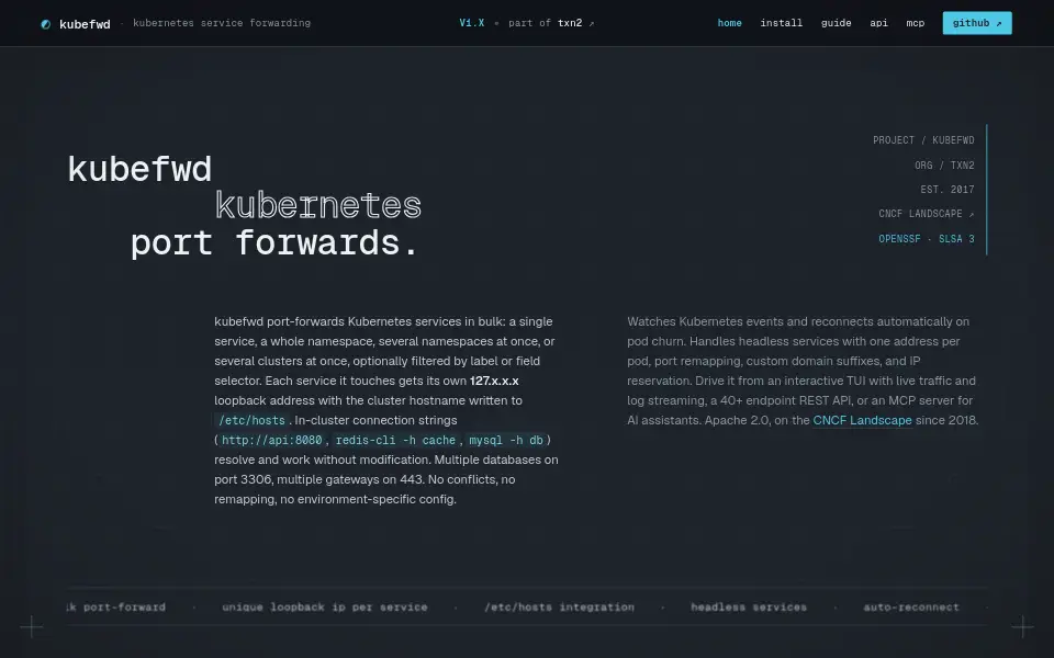 Preview of kubefwd