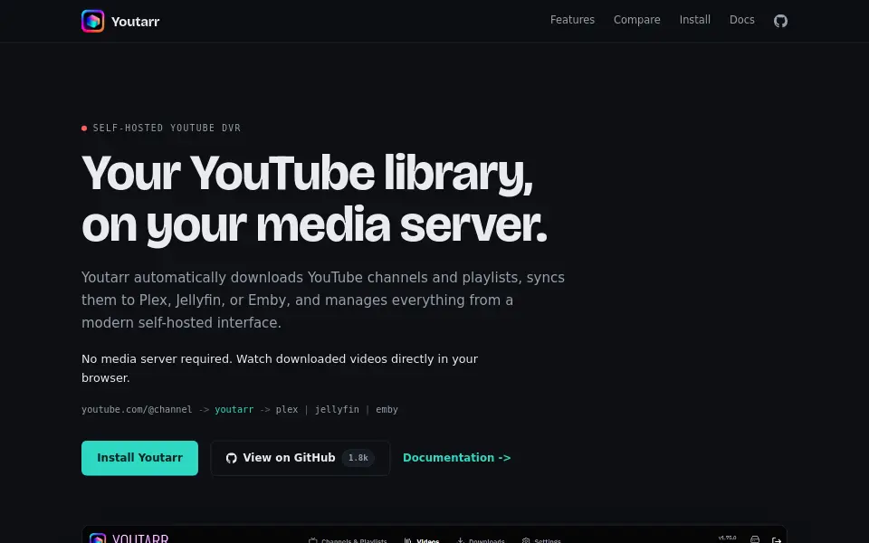 Preview of Youtarr