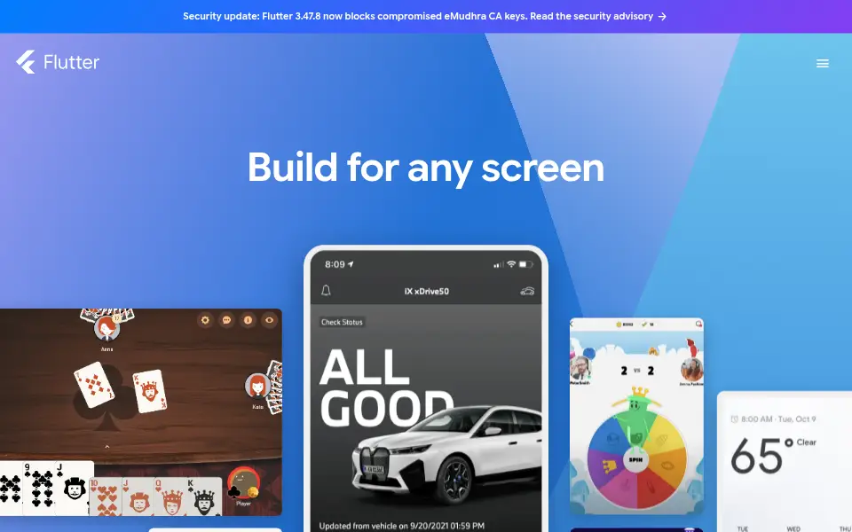 Preview of Flutter