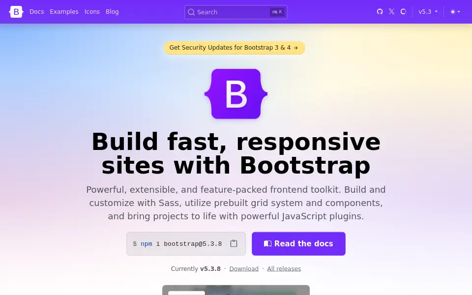 Preview of Bootstrap