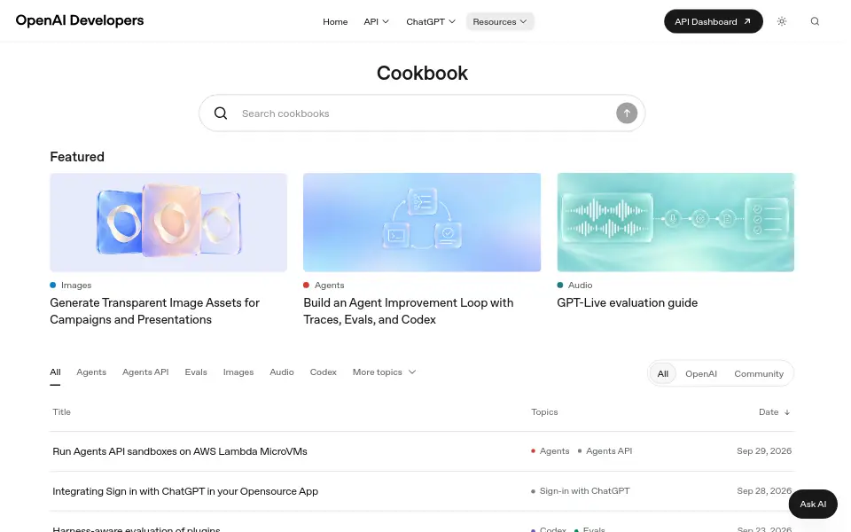 Preview of openai-cookbook