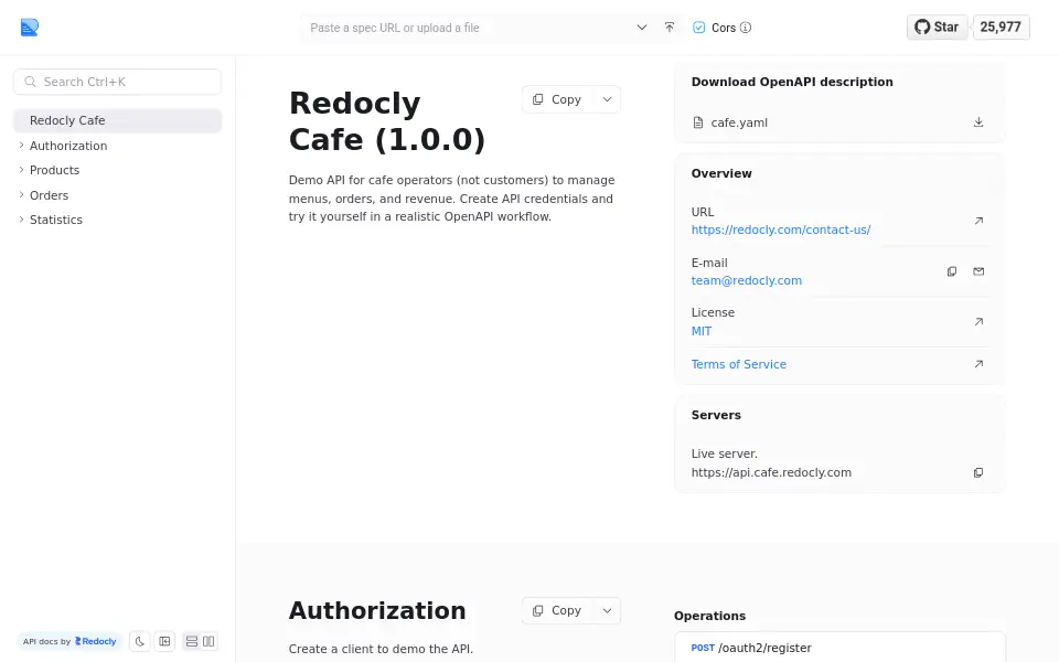 Preview of redoc