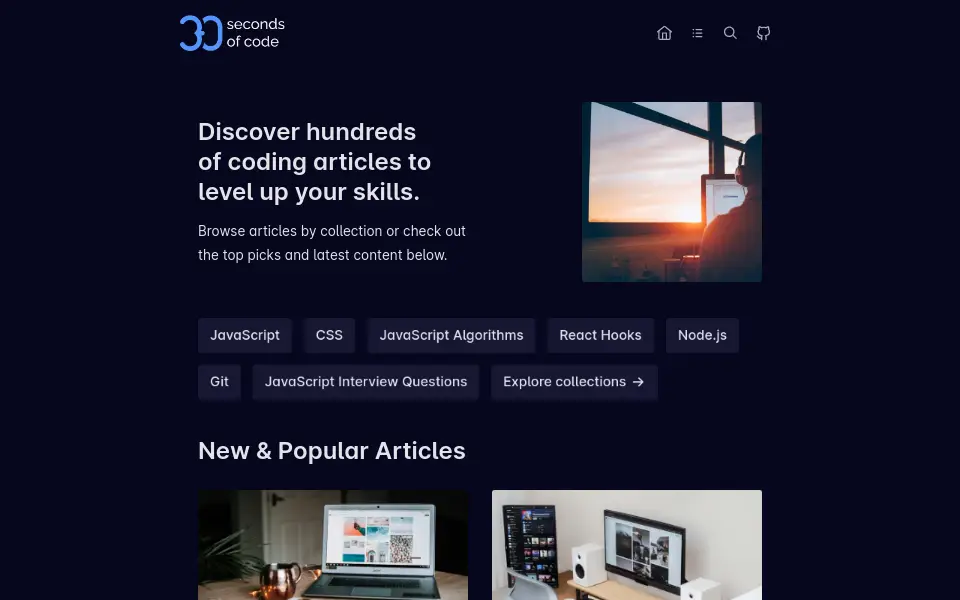 Preview of 30-seconds-of-code