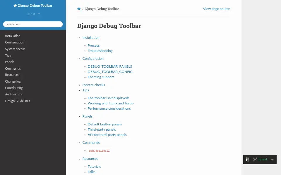 Preview of django-debug-toolbar