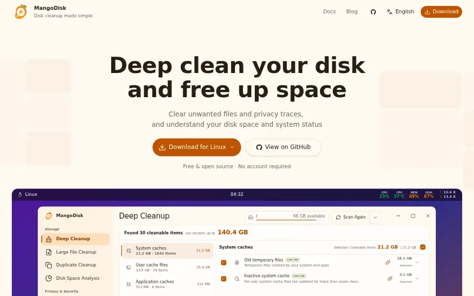 Preview of MangoDisk