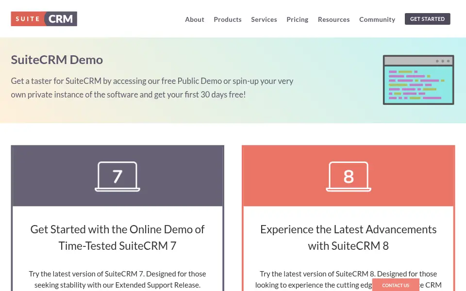 Preview of SuiteCRM