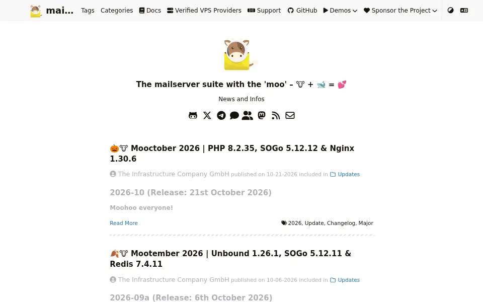 Preview of mailcow-dockerized