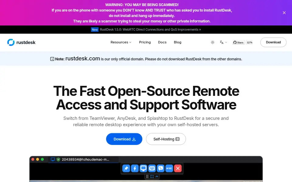 Preview of RustDesk