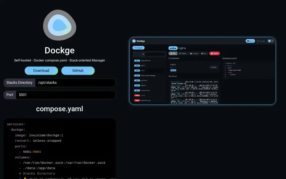 Preview of dockge