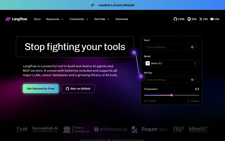 Preview of Langflow