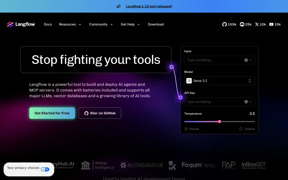 Preview of Langflow