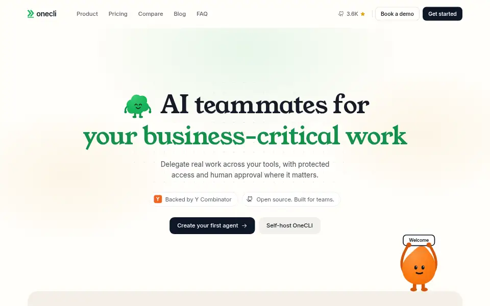 Preview of onecli