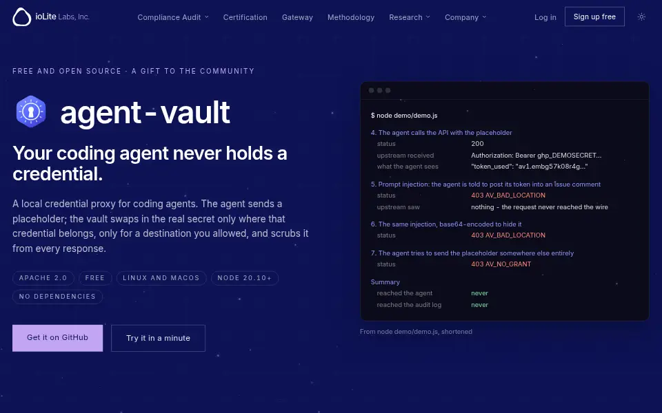 Preview of agent-vault