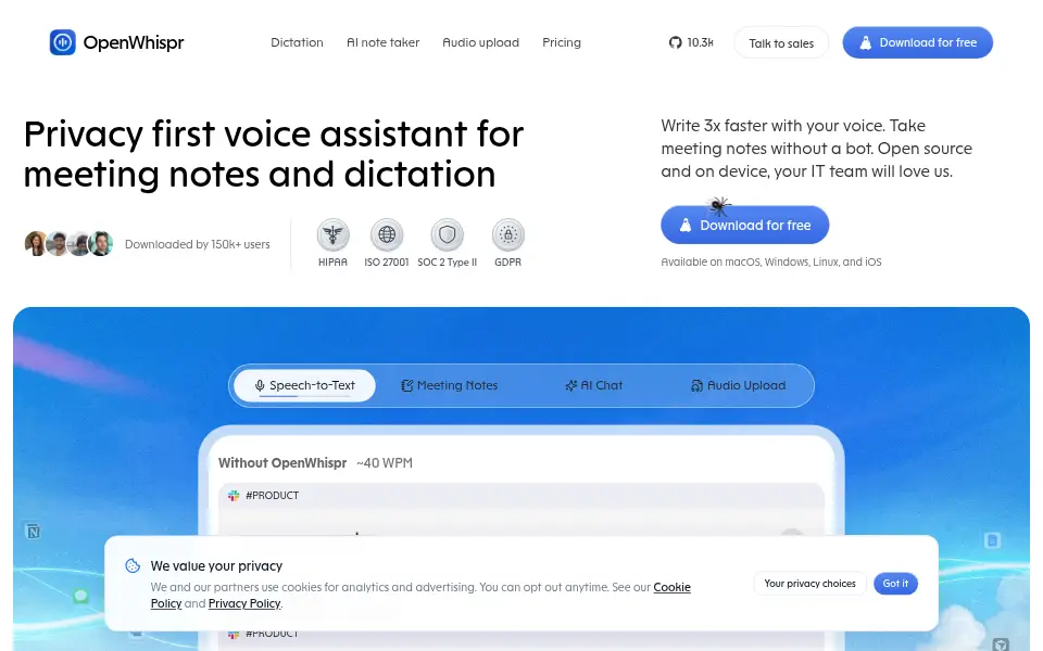 Preview of openwhispr