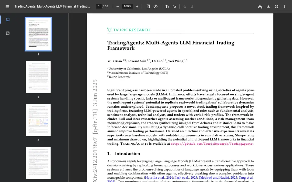 Preview of TradingAgents