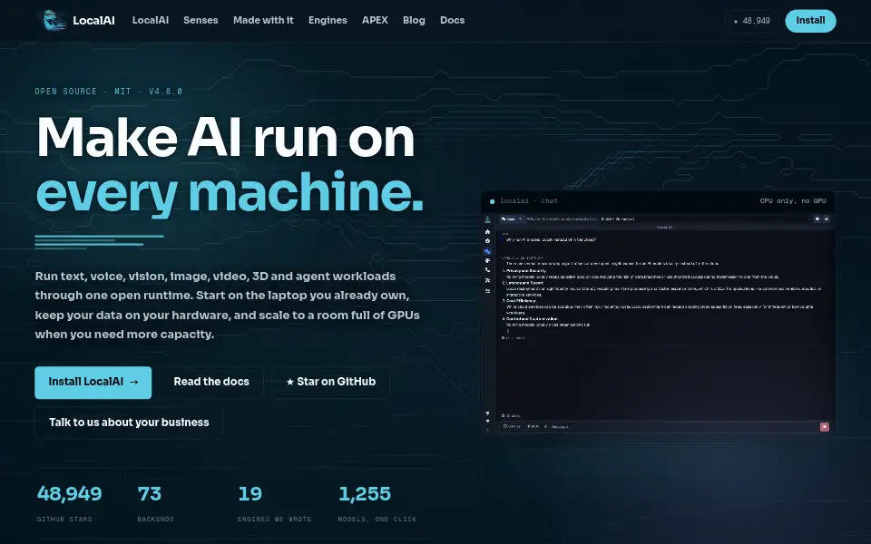 Preview of LocalAI