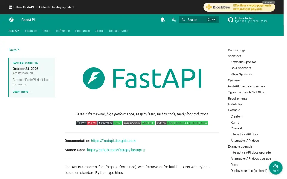 Preview of FastAPI