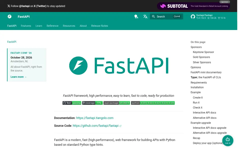 Preview of FastAPI