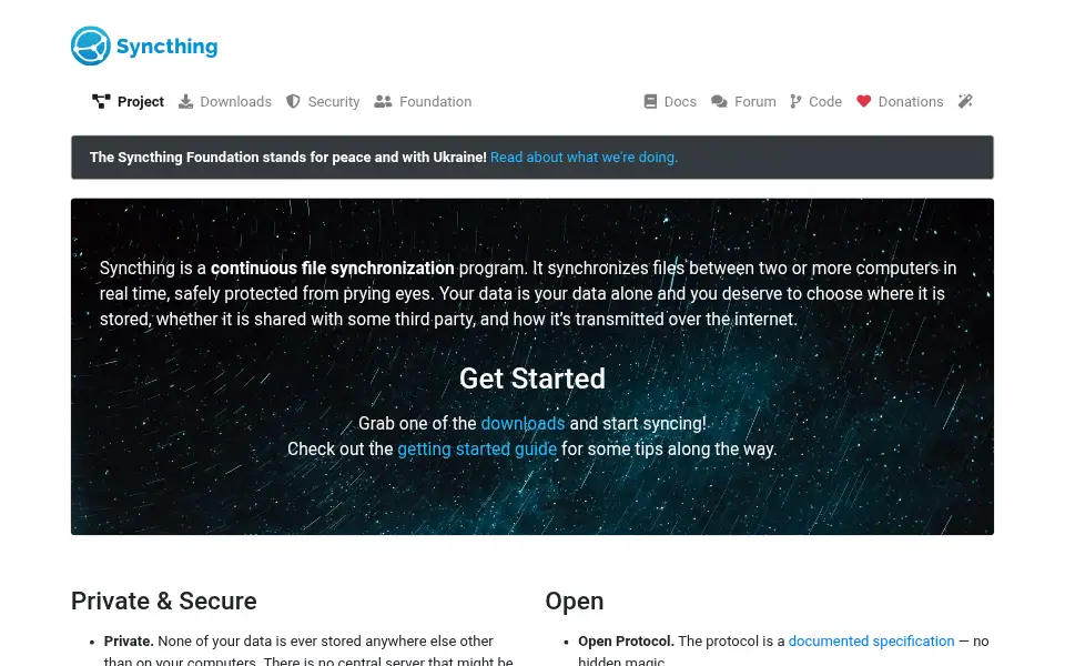 Preview of Syncthing