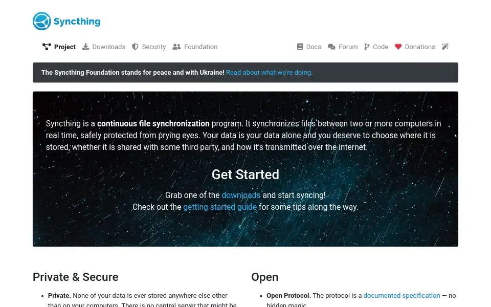 Preview of Syncthing