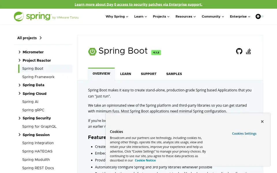 Preview of Spring Boot