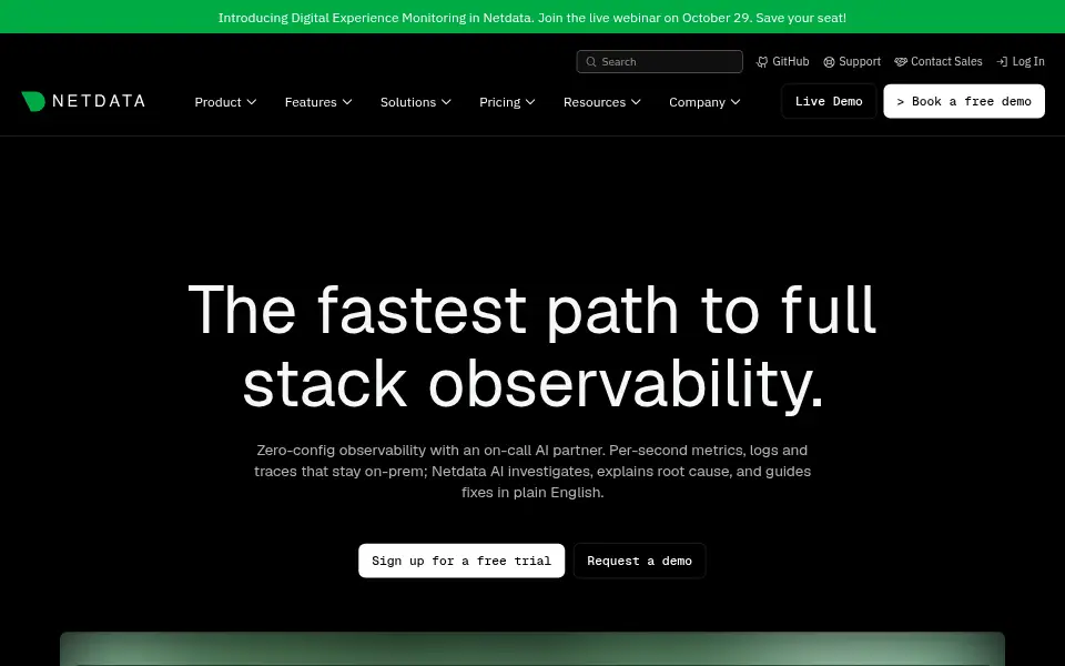 Preview of Netdata